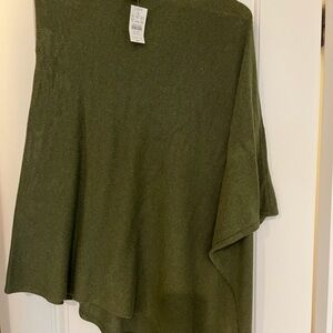J Crew Olive Green Knit Poncho